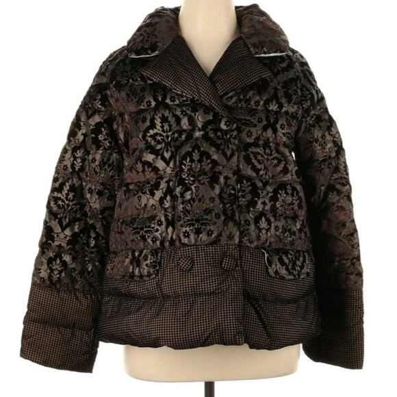 Vintage Damask Puffer Coat Jacket - Picture 1 of 2